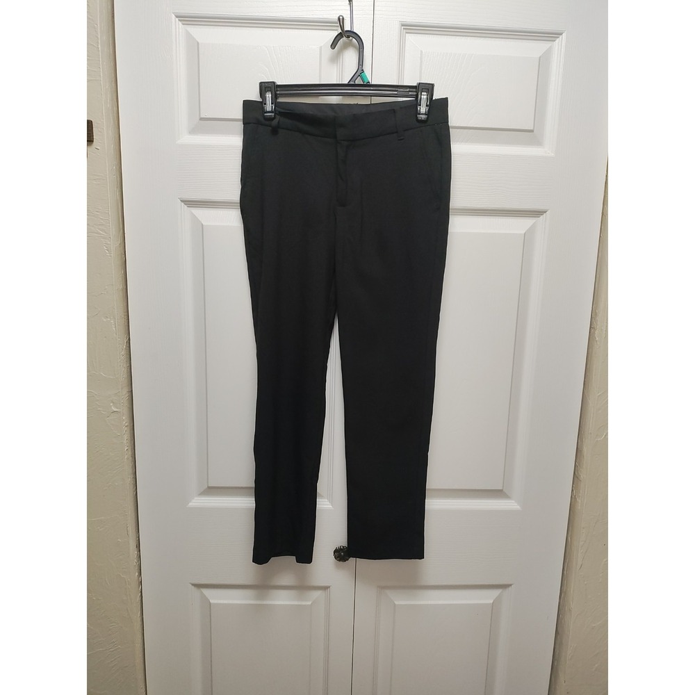 Woman's Van Huesen Robusto Size 10 Petite 4 Pocket Black Dress Pants